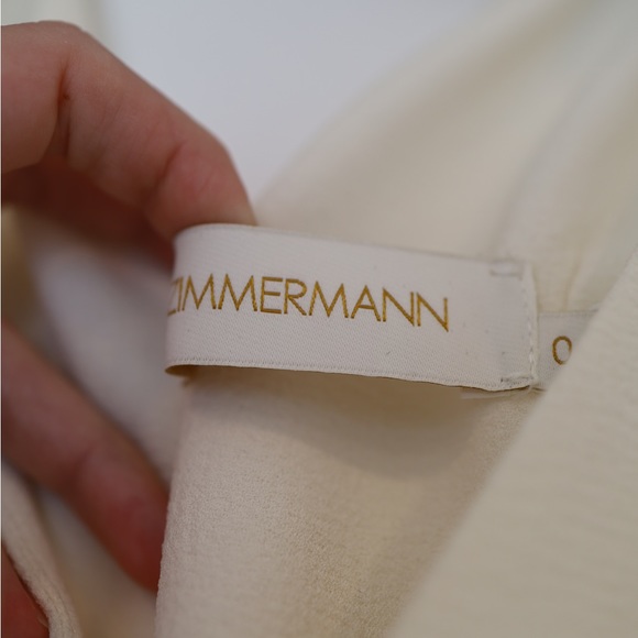 Zimmermann Espionage Bow Pleated Crepe Mini Dress - Picture 4 of 8